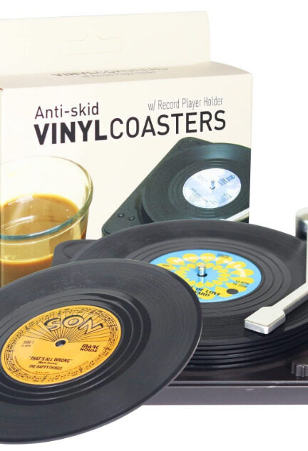 vinyl drink coasters